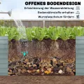 Outsunny Hochbeet aus verzinktem Stahl 2er Set 180 x 90 x 60cm Rechteckige Hochbeete mit Stützstangen Offenem Boden Handschuhe Hochbeet-Kit Pflanzbeet für Gemüse Obst, Blumen, Kräuter Silber - Thumbnail 8