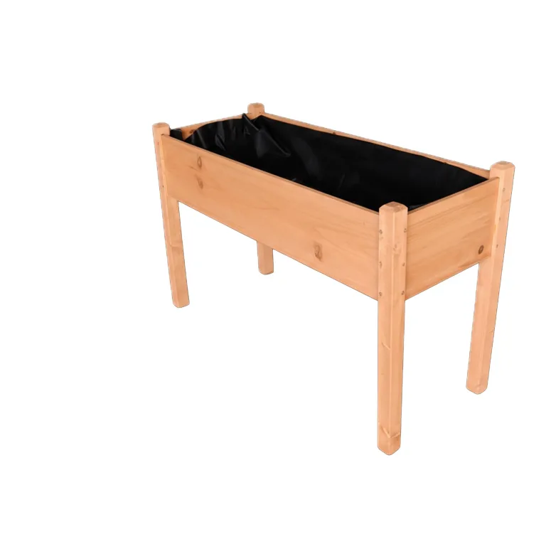 Relaxdays Hochbeet, Kräutergarten, HxBxT: 76 x 127 x 46 cm, Garten, Balkon, Terrasse, Pflanzenbeet, Tannenholz, orange – Bild 8
