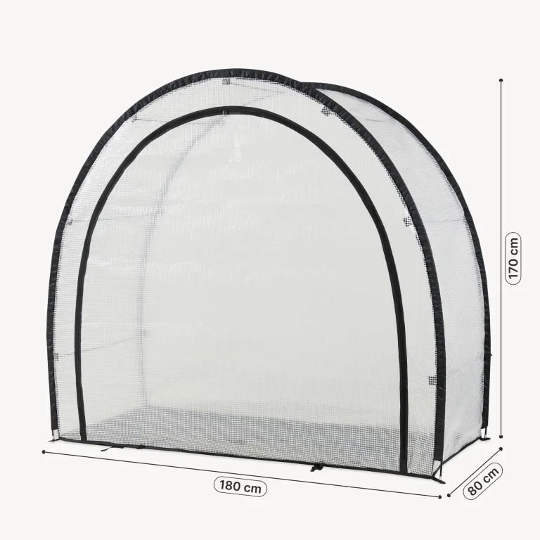 [en.casa] Tomatengewächshaus Larshasas Gewächshaus klein für Tomaten Pflanzen Foliengewächshaus Tomatenhaus Outdoor Folie Zelt 180 x 80 x 170 cm Transparent – Bild 5