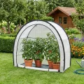 [en.casa] Tomatengewächshaus Larshasas Gewächshaus klein für Tomaten Pflanzen Foliengewächshaus Tomatenhaus Outdoor Folie Zelt 180 x 80 x 170 cm Transparent - Thumbnail 1