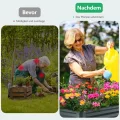 Hochbeet aus Metall, Verzinkter Stahl Rostfrei, 116x60x80 cm Hochbeet für Garten, Terrasse & Balkon, Pflanzkasten für Gemüse, Kräuter und Blumen, Langlebiges Pflanzbeet - Thumbnail 3