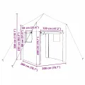 Gewächshaus mit Pop-up-Rahmen Grün Eisen 200 x 200 x 300 cm, faltbares Treibhaus für Garten Terrasse, Pflanzenhaus mit Polyethylen Folie, Anzucht, Überwinterung, Tomatenzelt, Frühbeet - Thumbnail 9