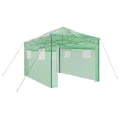 Gewächshaus mit Pop-up-Rahmen Grün Eisen 200 x 200 x 300 cm, faltbares Treibhaus für Garten Terrasse, Pflanzenhaus mit Polyethylen Folie, Anzucht, Überwinterung, Tomatenzelt, Frühbeet - Thumbnail 10
