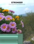 Acekool Hochbeet Metall 180x90x60CM—Quadratisch,Hochbeete Für Garten Und Gemüsegarten, Gemüse & Pflanzen, Ideal Für Gemüse, Kräuter & Blumen, Grün - Thumbnail 6