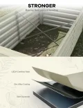 Acekool Hochbeet Metall 180x90x60CM—Quadratisch,Hochbeete Für Garten Und Gemüsegarten, Gemüse & Pflanzen, Ideal Für Gemüse, Kräuter & Blumen, Beige - Thumbnail 4