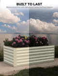 Acekool Hochbeet Metall 180x90x60CM—Quadratisch,Hochbeete Für Garten Und Gemüsegarten, Gemüse & Pflanzen, Ideal Für Gemüse, Kräuter & Blumen, Beige - Thumbnail 6