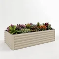 Acekool Hochbeet Metall 180x90x60CM—Quadratisch,Hochbeete Für Garten Und Gemüsegarten, Gemüse & Pflanzen, Ideal Für Gemüse, Kräuter & Blumen, Beige - Thumbnail 9