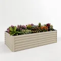 Acekool Hochbeet Metall 180x90x60CM—Quadratisch,Hochbeete Für Garten Und Gemüsegarten, Gemüse & Pflanzen, Ideal Für Gemüse, Kräuter & Blumen, Beige - Thumbnail 1
