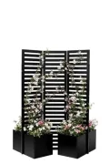 Acekool Pflanzkasten Metall Mit Rankgitter 133x70x180 cm—3-Teilig, Klappbarer, Als Rankhilfe Für Kletterpflanzen, Gemüse & Blumen, Wetterfest & Einfache Montage, Schwarz - Thumbnail 8