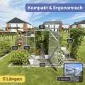 Stahl Gewächshaus Classic 250x400x220cm mit Fundament | 4 mm Hohlkammerplatten, UV-beständig & Winterfest | Treibhaus, Pflanzenhaus, Tomatenhaus für Garten - Thumbnail 3