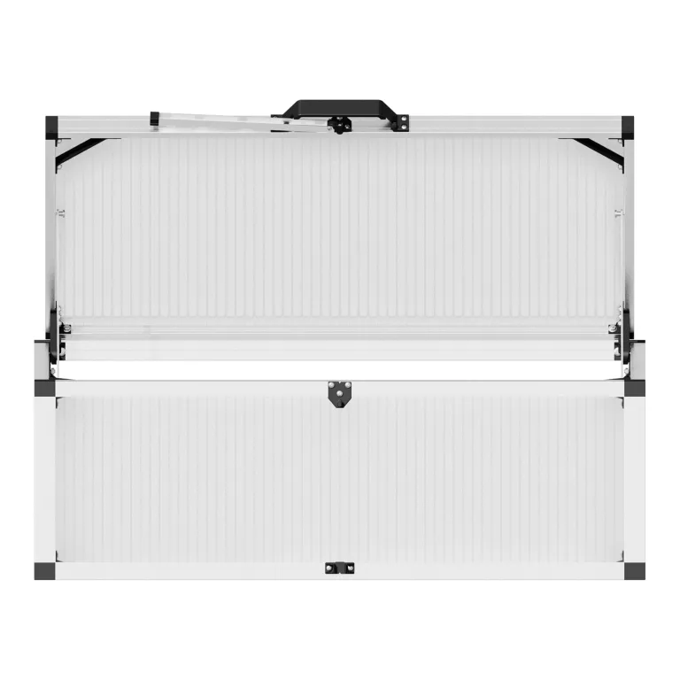 GFP Frühbeetkasten 103 x 132 cm Frühbeetaufsatz Caro, Aluminium mit Polycarbonat Doppelstegplatten – Bild 8