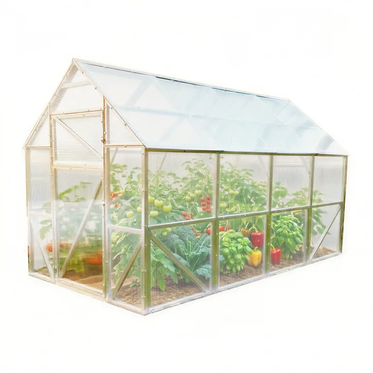 Stahl Gewächshaus Comfort 200x400x220cm mit Fundament | UV-beständige 4 mm Hohlkammerplatten | Automatischer Fensteröffner inkl. | Winterfestes Tomatenhaus & Treibhaus für Garten – Bild 1