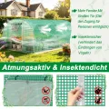 XMTECH Gewächshaus 3x6m 18m², Foliengewächshaus mit 6 Fenstern & Tür, Tomaten Gewächshaus, wetterfeste Lichtfolie, rostfreier Stahlrahmen, Insektenschutz, einfacher Aufbau für Obst und Gemüse - Thumbnail 5