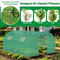XMTECH Gewächshaus 3x6m 18m², Foliengewächshaus mit 6 Fenstern & Tür, Tomaten Gewächshaus, wetterfeste Lichtfolie, rostfreier Stahlrahmen, Insektenschutz, einfacher Aufbau für Obst und Gemüse - Thumbnail 7