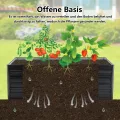 Hochbeet Metall 190x90x64 cm, Hochbeete aus Verzinktes Stahl, Wetterfest, Rostgeschützt, Sicherheitskante, Offener Boden, Pflanzkasten für Garten, Blumen, Gemüse & Kräuter, Anthrazit - Thumbnail 8