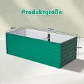Hochbeet Metall 2er-Set 190x90x64 cm, Hochbeete aus Verzinktes Stahl, Wetterfest, Rostgeschützt, Sicherheitskante, Offener Boden, Pflanzkasten für Garten, Blumen, Gemüse & Kräuter, Grün - Thumbnail 2