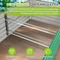 Hochbeet Metall 2er-Set 190x90x64 cm, Hochbeete aus Verzinktes Stahl, Wetterfest, Rostgeschützt, Sicherheitskante, Offener Boden, Pflanzkasten für Garten, Blumen, Gemüse & Kräuter, Grün - Thumbnail 8