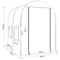 vidaXL Gewächshaus mit Rahmen 160 x 200 x 192,5 cm PVC Transparent, Garten Gewächshaus, tragbares Pflanzenhaus, wetterfest, unkomplizierte Montage, reißfester Bezug - Thumbnail 3