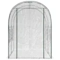 vidaXL Gewächshaus mit Rahmen 160 x 200 x 192,5 cm PVC Transparent, Garten Gewächshaus, tragbares Pflanzenhaus, wetterfest, unkomplizierte Montage, reißfester Bezug - Thumbnail 5