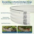 Hochbeet Metall 2er Set 120x60x30 cm – Pflanzkasten aus verzinktem Stahl für Garten & Balkon – Wetterfestes Beet für Gemüse, Kräuter & Blumen, Rostfrei & Stabil, Weiß - Thumbnail 3