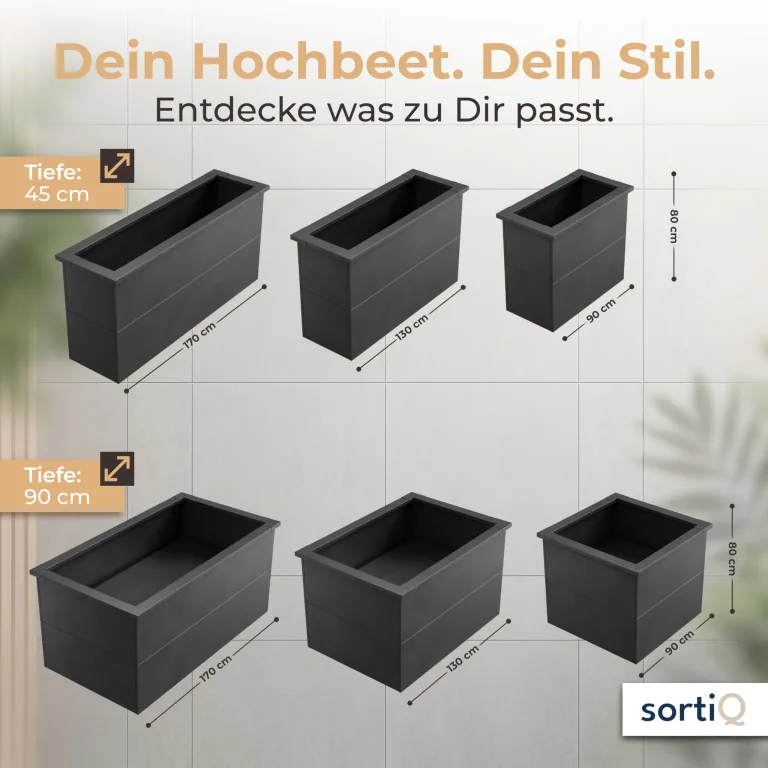 Hochbeet-Set|130x45x80cm|Metall-Hochbeet mit Einlegeboden|Pulverbeschichteter, verzinkter Stahl|Mit Schneckenbarriere und Wühlmausgitter|Inkl. 10 Pflanzsticks – Bild 3