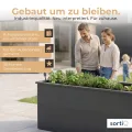 Hochbeet-Set|170x45x80cm|Metall-Hochbeet mit Einlegeboden|Pulverbeschichteter, verzinkter Stahl|Mit Schneckenbarriere und Wühlmausgitter|Inkl. 10 Pflanzsticks - Thumbnail 8