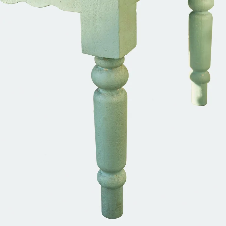 Loberon Gewächshaus Isoméline - Stilvoller Landhauscharakter - Kleine Pflanzenoase - Gedrechselte Beine - Outdoorgeeignet - Tannenholz - Acrylglas, antikgrün – Bild 7