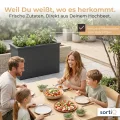 Hochbeet-Set|90x45x80cm|Metall-Hochbeet mit Einlegeboden|Pulverbeschichteter, verzinkter Stahl|Mit Schneckenbarriere und Wühlmausgitter|Inkl. 10 Pflanzsticks - Thumbnail 7