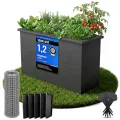 Hochbeet-Set|170x90x80cm|Metall-Hochbeet mit Einlegeboden|Pulverbeschichteter, verzinkter Stahl|Mit Schneckenbarriere und Wühlmausgitter|Inkl. 10 Pflanzsticks - Thumbnail 9