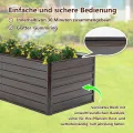 Thanaddo Hochbeet Metall Pflanzbeet, 190x90x64cm rechteckig Gemüsebeet aus verzinktem Stahl in Holzoptik, Gartenbeet Pflanzkasten Pflanzkasten Blumenkasten für Garten & Terrasse - Thumbnail 5