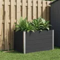 vidaXL Hochbeet Schwarz 150 x 100 x 91 cm, Gartenpflanzkasten, rostbeständig, wetterfestes Behälter, modern für Kräuter und Blumen - Thumbnail 8
