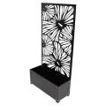 Pflanzkasten mit Rankgitter aus Metall, schwarz, 60x24x24 cm, mit Rankhilfe 122 cm hoch, Blumenkasten mit Spalier, Hochbeet mit Sichtschutz - Thumbnail 8