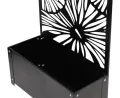 Pflanzkasten mit Rankgitter aus Metall, schwarz, 60x24x24 cm, mit Rankhilfe 122 cm hoch, Blumenkasten mit Spalier, Hochbeet mit Sichtschutz - Thumbnail 10