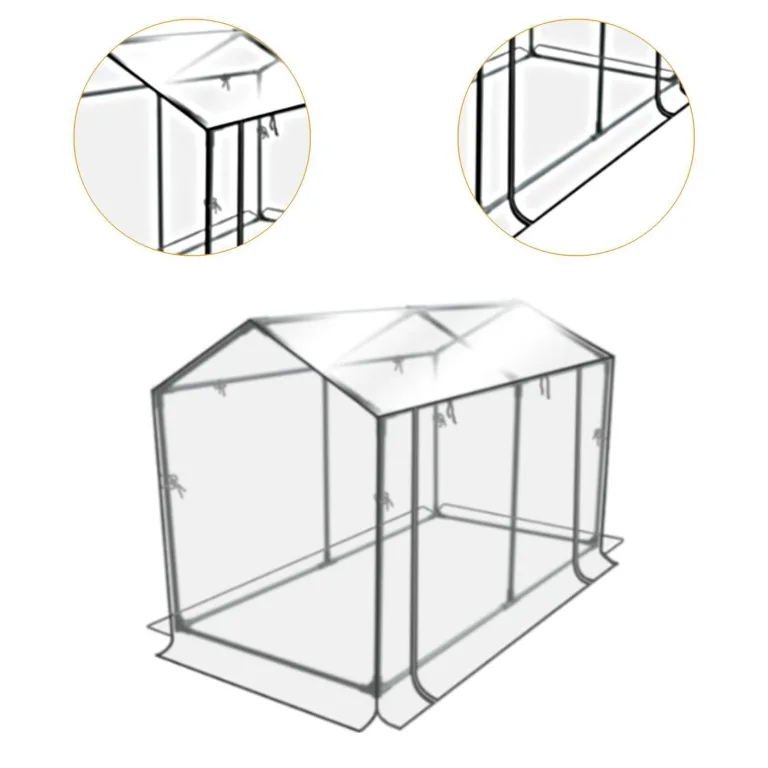 Mini Gewächshaus Zelt Set – Robuste und langlebige Konstruktion für zuverlässigen Indoor und Outdoor Gartenbau von Pflanzen und Blumen – Tragbares Gewächshaus, Transparent, 120 x 60 x 78 cm – Bild 9