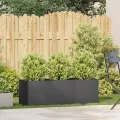 Pflanzgefäß Pflanzkübel Gartenpflanzen Gartenbeet Hochbeet Frühbeet Pflanzkasten Blumenkasten Gartenpflanzen Schwarz 120 x 40 x 40 cm Kaltgewalzter Stahl - Thumbnail 3