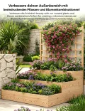 Garvee 3-stöckiges Hochbeet, vertikaler Holz-Pflanzkasten mit Rankgitter und offenem Boden, für Kletterpflanzen, Blumen, Kräuter, Gemüse und Obst, Outdoor-Pflanzbox für Terrasse, Hof und Rasen, Natur - Thumbnail 5