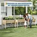 Garvee Hochbeet aus Holz, erhöhter Pflanzkasten-Ständer mit Beinen, Haken und Vliesstoff-Einlage, für Gemüseanbau auf kleinem Raum, Hinterhof, Terrasse, Balkon, Natur - Thumbnail 6