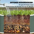 Outsunny Hochbeet Metall 136 x 53 x 61 cm Tief mit Schutzkanten, Pflanzenetiketten und Handschuhen, Kräuterbeet mit offenem Boden, Pflanzkasten Pflanzkübel, einfache Montage für Garten Balkon - Thumbnail 9