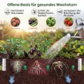 GOPLUS 3 in 1 Hochbeet mit Gewächshaus, Pflanzkasten mit abnehmbarem PVC-Abdeckung & 2 Fenstern, Blumenbeet Metall mit offener Boden, Outdoor Frühbeet für Gemüse, Kräuter & Blumen, 202 x 101 x 81 cm - Thumbnail 7