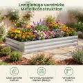 GOPLUS 3 in 1 Hochbeet mit Gewächshaus, Pflanzkasten mit abnehmbarem PVC-Abdeckung & 2 Fenstern, Blumenbeet Metall mit offener Boden, Outdoor Frühbeet für Gemüse, Kräuter & Blumen, 202 x 101 x 81 cm - Thumbnail 9