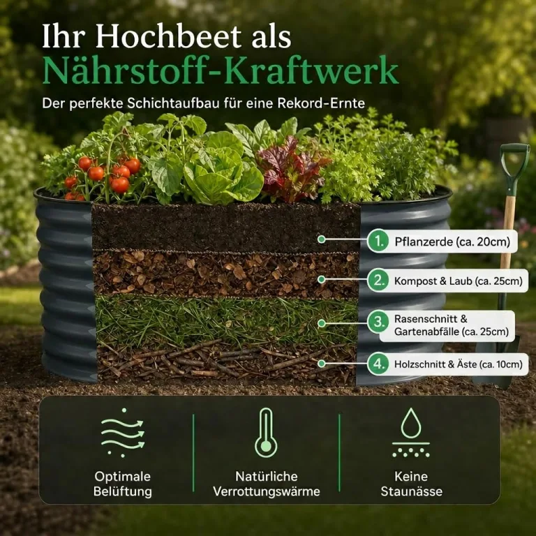 Hochbeet Metall 240x80x80 cm, verzinkter Stahl, wetterfest, oval mit abgerundeten Ecken, inkl. MontageSet, Handschuhe und Nagetierschutz (Anthrazit, 240 x 80 x 80 cm) – Bild 5