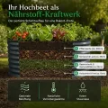 Hochbeet Metall 240x80x80 cm, verzinkter Stahl, wetterfest, oval mit abgerundeten Ecken, inkl. MontageSet, Handschuhe und Nagetierschutz (Anthrazit, 240 x 80 x 80 cm) - Thumbnail 5
