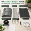 Hochbeet Metall 160x80x80, verzinkter Stahl, wetterfest, oval mit abgerundeten Ecken, inkl. MontageSet, Handschuhe und Nagetierschutz (Anthrazit, 160 x 80 x 80 cm) - Thumbnail 6