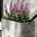 Outsunny Hochbeet aus Holz mit Schrankfach, Kräuterbeet mit Rollen, Pflanzkasten und Blumenkasten mit Vliesstoff für Balkon, Garten, 110 x 50 x 95 cm, Weiß - Thumbnail 9