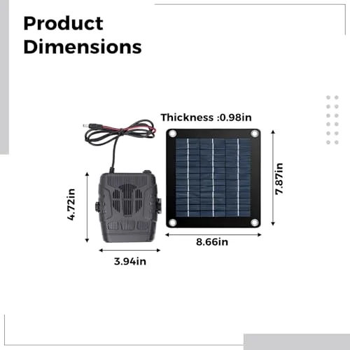 20W Tragbares Solarpanel-Kit mit Heizung und Batteriekasten, Silikon-Solarpanel, leichter Winterwärmer für Auto, Hühnerstall, Gewächshaus, Haustierhaus – Bild 9