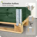 Garronda Hochbeete für Garten Palettenrahmen 120x80x20 cm Hochbeet Holz 1 Stück steckbar stapelbar faltbar für Pflanzen Blumen Kräuter Obst und Gemüse Grün GD-0075 - Thumbnail 3