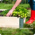 Garronda Hochbeete für Garten Palettenrahmen 120x80x20 cm Hochbeet Holz 1 Stück steckbar stapelbar faltbar für Pflanzen Blumen Kräuter Obst und Gemüse Grün GD-0075 - Thumbnail 6
