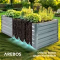 Arebos Hochbeet Metall 240x90x79 cm | Gartenbeet aus verzinktem Stahl | Pflanzbeet wetterfest & rostfrei | Gemüsebeet für Garten & Terrasse | Bausatz Anthrazit ohne Boden - Thumbnail 3