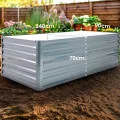 Arebos Hochbeet Metall 240x90x79 cm | Gartenbeet aus verzinktem Stahl | Pflanzbeet wetterfest & rostfrei | Gemüsebeet für Garten & Terrasse | Bausatz Anthrazit ohne Boden - Thumbnail 7
