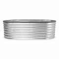 NATIV, Metallhochbeet für Kinder, 160 x 80 x 45 cm, ovales Hochbeet aus verzinktem Stahl, wetterfestes Pflanzbeet mit Kantenschutz, Innenverstrebung, Gartenbeet für Gemüse, Kräuter & Blumen - Thumbnail 2
